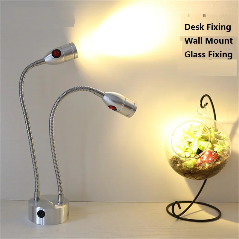 

10-50CM 2W /6W Double Head Tube Charging Spot Lamp,Wireless Battery Wedding Light ,Switch Shopping Counter Showcase Bulb