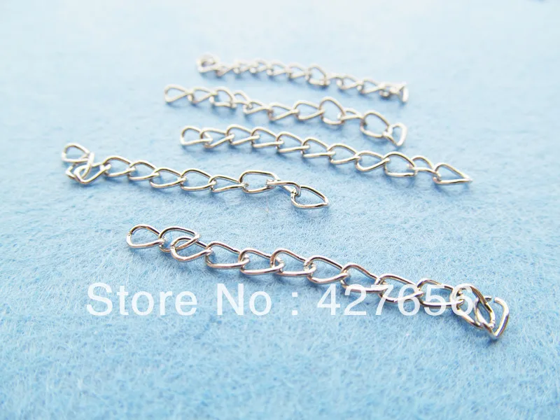 1000pcs 2'' Silver tone/Antique Bronze Tail Extender Extension Jewelry Chain Charm Finding, DIY Accessory Jewellery Making