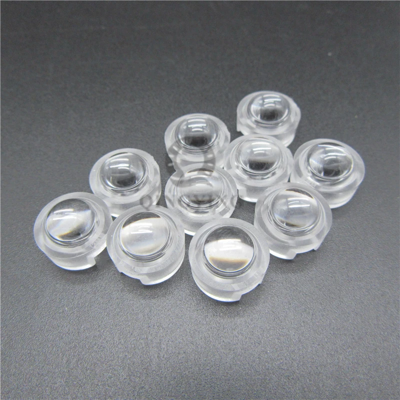 

100pcs 13mm 1W 3W Mini LED Lens 15 30 45 60 90 100 Degree for IR CCTV LED PCB Convex Acrylic Lens Holder Reflector Collimator