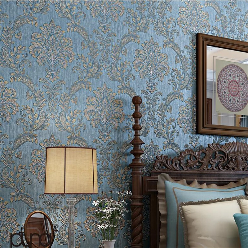 wellyu  ontinental Damascus Wallpaper Romantic Wedding Room Bedroom Full Shop Living Room Background Wallpaper Non - Woven