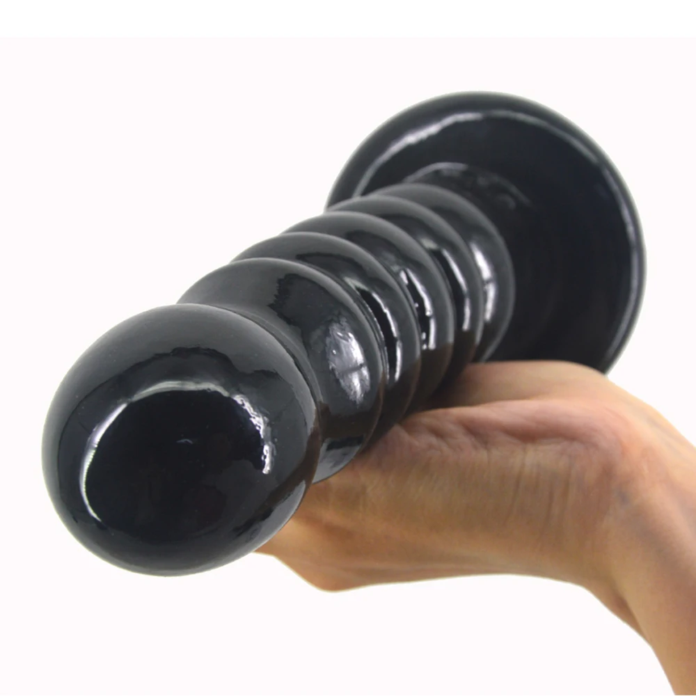 LUUK Suction Black Dildo Beads Anal Plug Sex Toys For Sex Shop Flexible Dick Women Men Fake Penis Anus Massage Balls Butt Plug