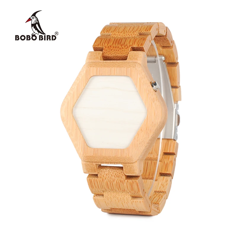 BOBO BIRD WE03 Brand Designer Digital Watch Night Vision Bamboo Watch Mini LED Watch Design With Unique Time Display Tokyoflash