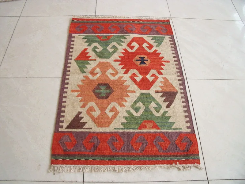 Turkish Mediterranean vintage lattice Antrim carpet kilim tapestry tapestry hand-woven tapestry rugs