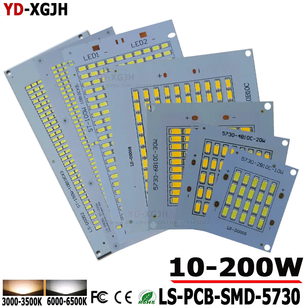 

100% Full Power LED Floodling PCB 10W20W 30W 50W 100W 150W 200W SMD5730 LED Lamp Led PCB Board Aluminum Plate forLed Floodlight