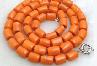 lovers women good huij 004830 GENUINE NATURAL 10-11mm Thick Slice orange Coral Long 27