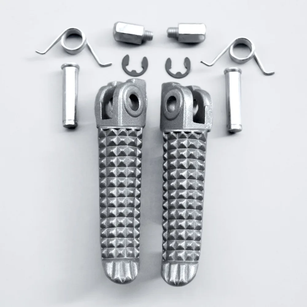 Silver Front Foot Pegs Footrest Fit For Yamaha YZF R1 1998-2012 YZF R6 1999-2012 03 04 05 06 07 08 09