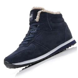 Mannen Laarzen Mannen Winter Schoenen Plus Size 48 Warm Houden Enkel Botas Hombre Lederen Winter Laarzen Schoenen Mannen Pluche Winter sneakers Heren