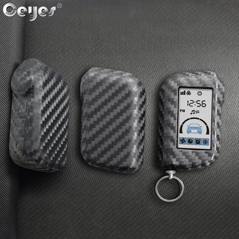 Ceyes Car Styling Accessories Key Cover Case For Starline A93 A63 Russian Version Two Way Car Alarm LCD Remote Control Keychain