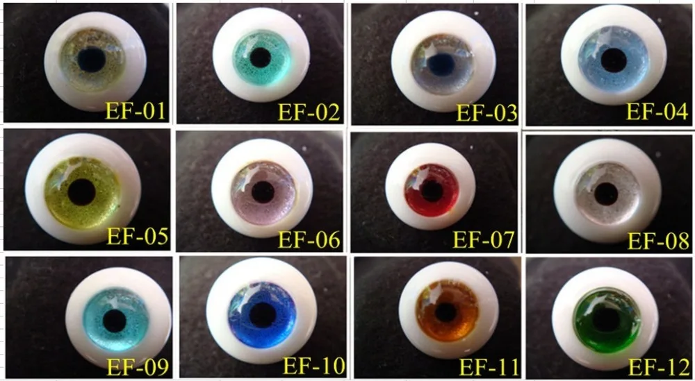 EF series BJD doll glass eyes 6mm 8mm 10mm 12mm 14mm 16mm 18mm 20mm  22CM 24CM Hand made glass doll eyes