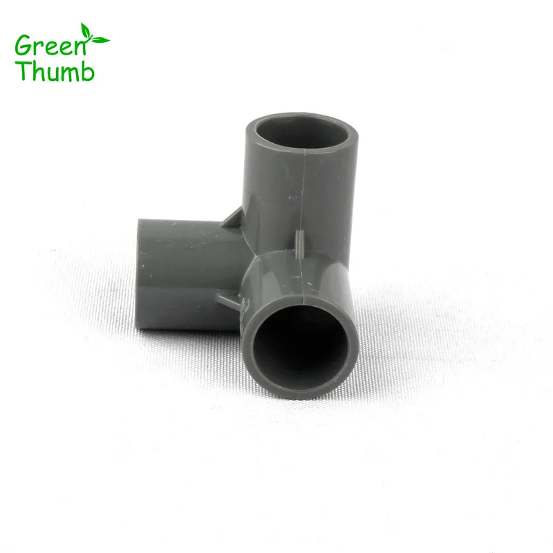 

20pcs Dia 20mm PVC Joints for Water Pipe Connector White/Grey/Blue PVC Stereoscopic Tee Connectors Micro Irrigation Accessories