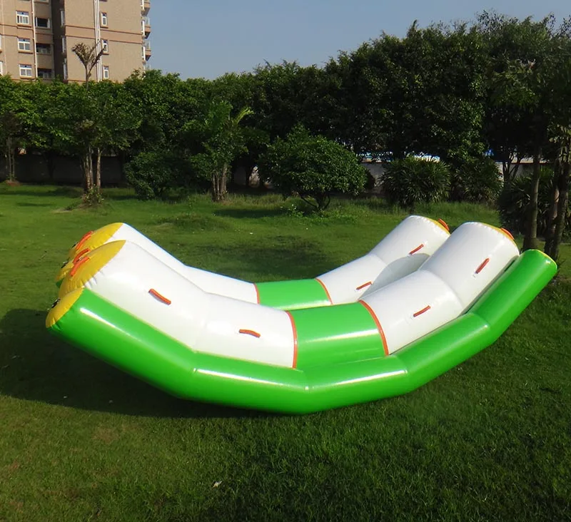 

floating water sports game toy inflatable water totter seesaw