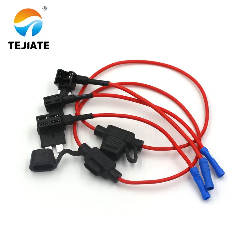 12V MINI SMALL MEDIUM Size Car Fuse Holder Add-a-circuit TAP Adapter with 10A Micro Mini Standard ATM Blade Fuse