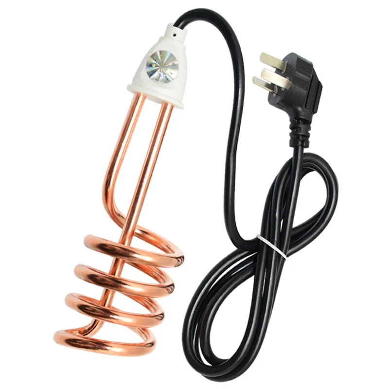 2500W 220V Điện Di Động Ngâm Nước Nóng Nồi Hơi Xoắn Ốc Ống Nước Làm Nóng Cho Sưởi Ấm Phòng Tắm Cần