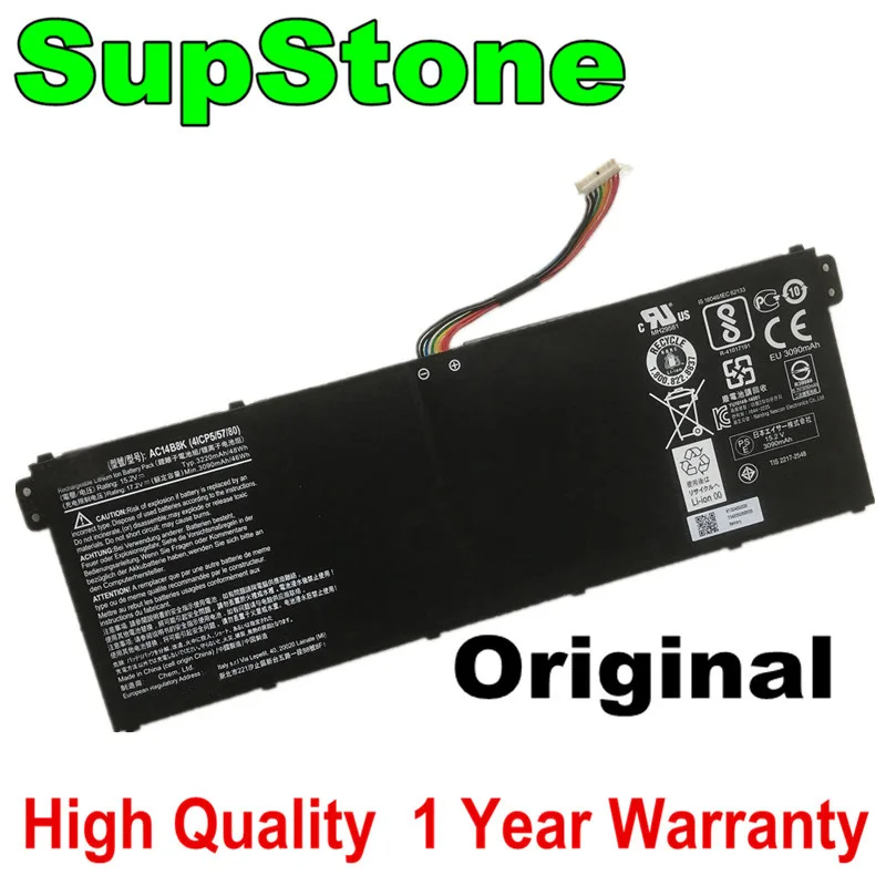 Bateria Portátil para Acer Aspire Cb3111 Cb5311 V3-111p B115-mp Ne512 V3-371 Es1711 E5-771g Sf31451 B117-m Novo Supstone-ac14b8k
