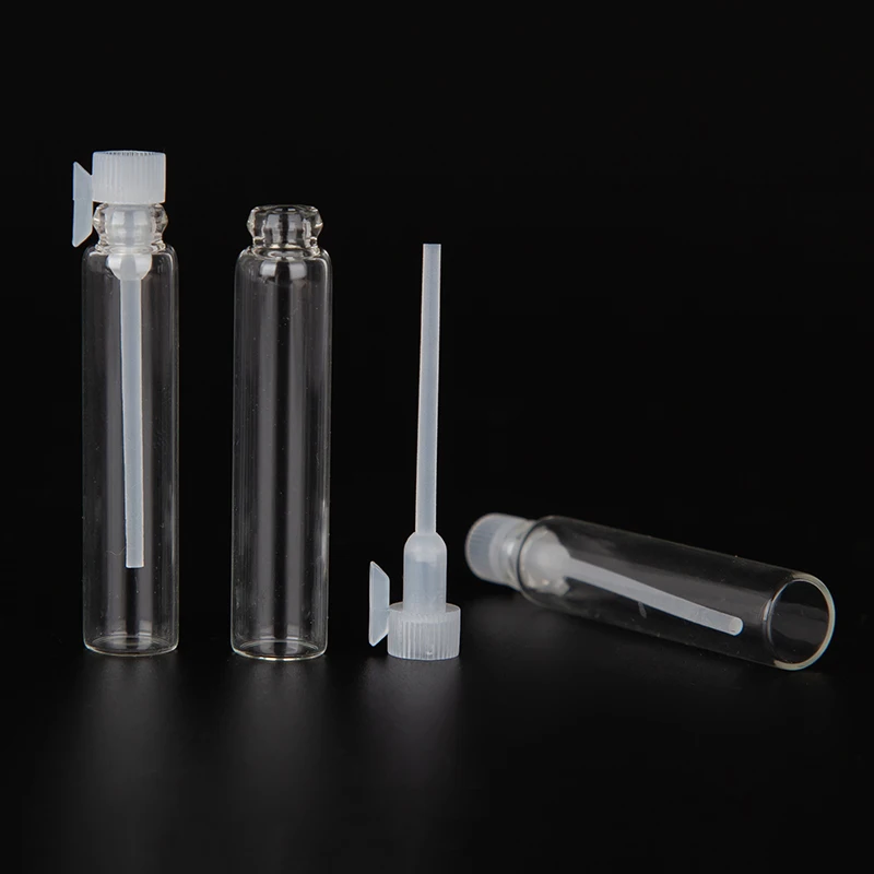 5Pcs 1ML 2ML mini Glass Perfume Vials, Glass Bottle, Parfum Sample Vial, Tester Perfume Tube Bottle with Drop Rod