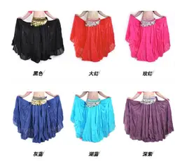 Belly Dance Stage Costume Gypsy Tribal Linen Skirt Dress 10 Colors High Quality 96cm length