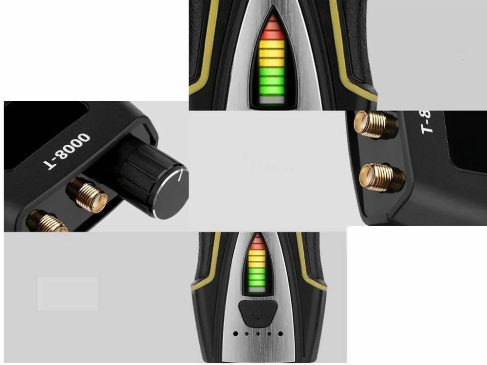 T-8000 Dual antenne RF Signal Detektor GSM Audio Finder GPS Scan Detector Anti-spy Bug Anti Candid Kamera Detektor
