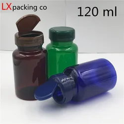 Garrafas plásticas vazias para cremes, recipientes cosméticos, jarra de varejo, marrom e verde, adequado para cremes e banho, 80ml, 120ml, 150ml, 200 ml, 250ml, 50PCs