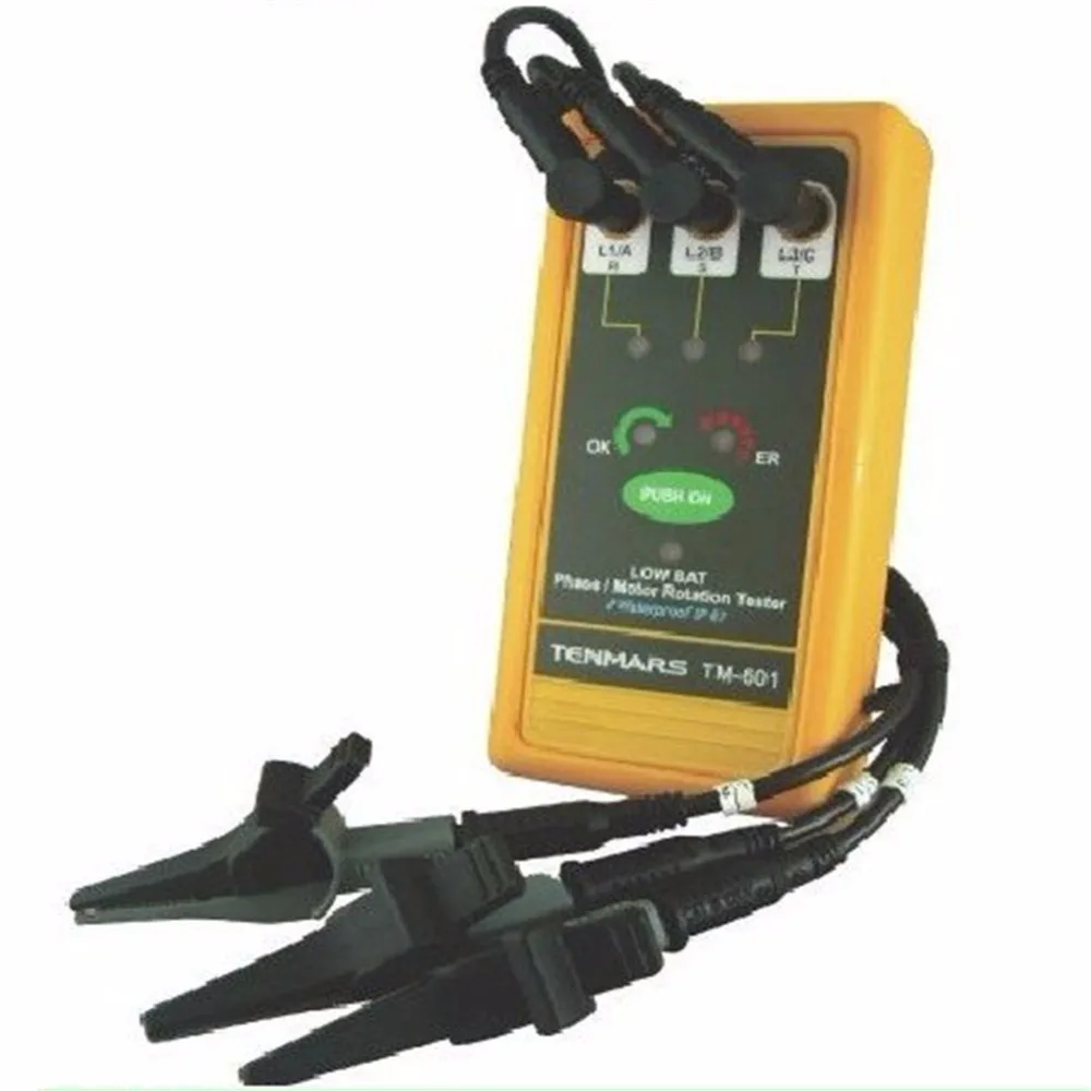 Waterproof 3 Phase Power Supply / Motor Rotation Tester TM-601