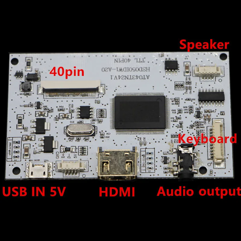 HDMI+Audio 40pin LCD Driver Controller Board Kit for Panel HSD050IDW1-A02 800*480 android USB 5V