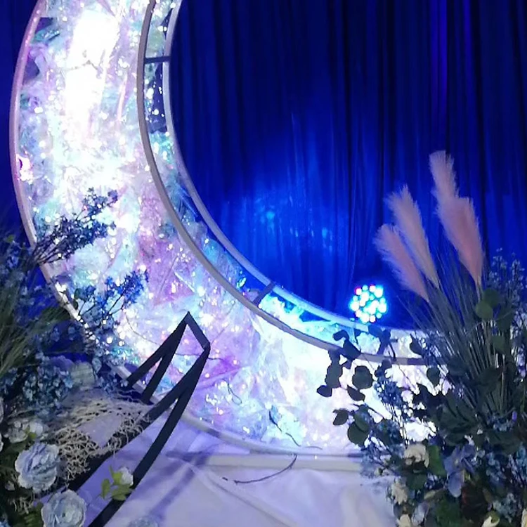 New wedding props crystal luminous moon wedding decoration . stage background shopping mall activities