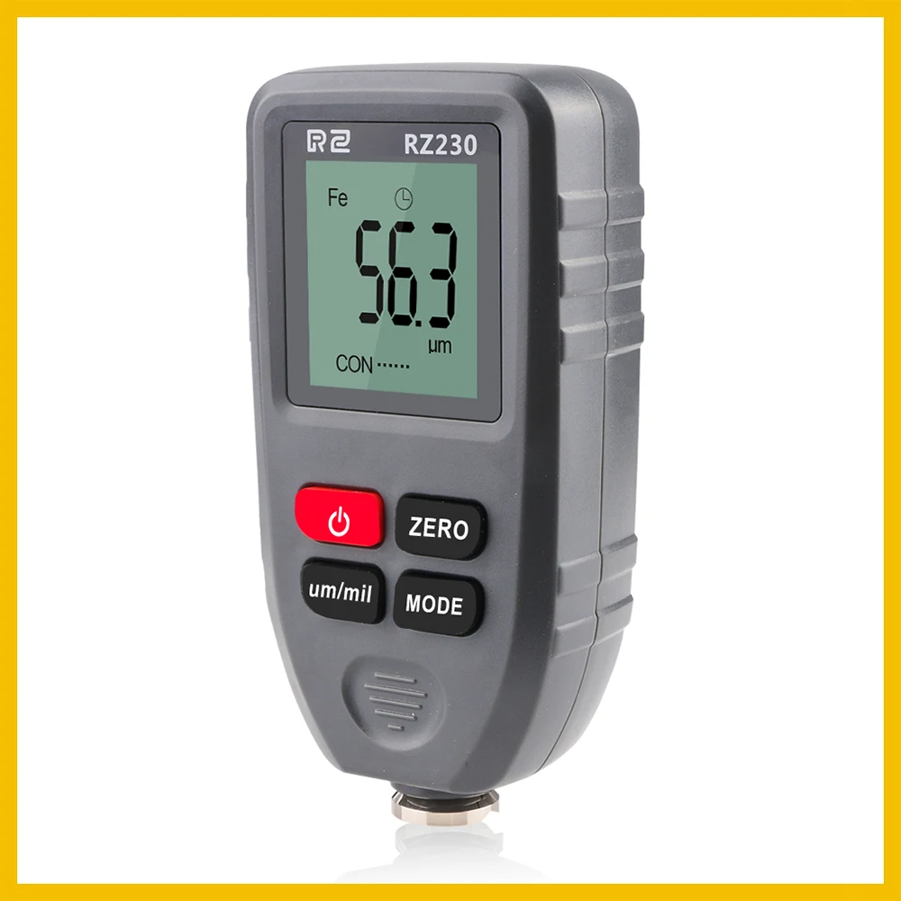 RZ Coating Thickness Gauge  Digital Paint Coating Thickness Gauge Meter Ferrous and non-Ferrous 2 in 1 RZ230