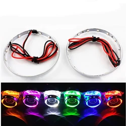 EURS 2pcs Angel eyes 360 Degree LED 15 SMD Demon LED Halo Rings Kit Devil Eye For All Car Projector Headlight Car styling