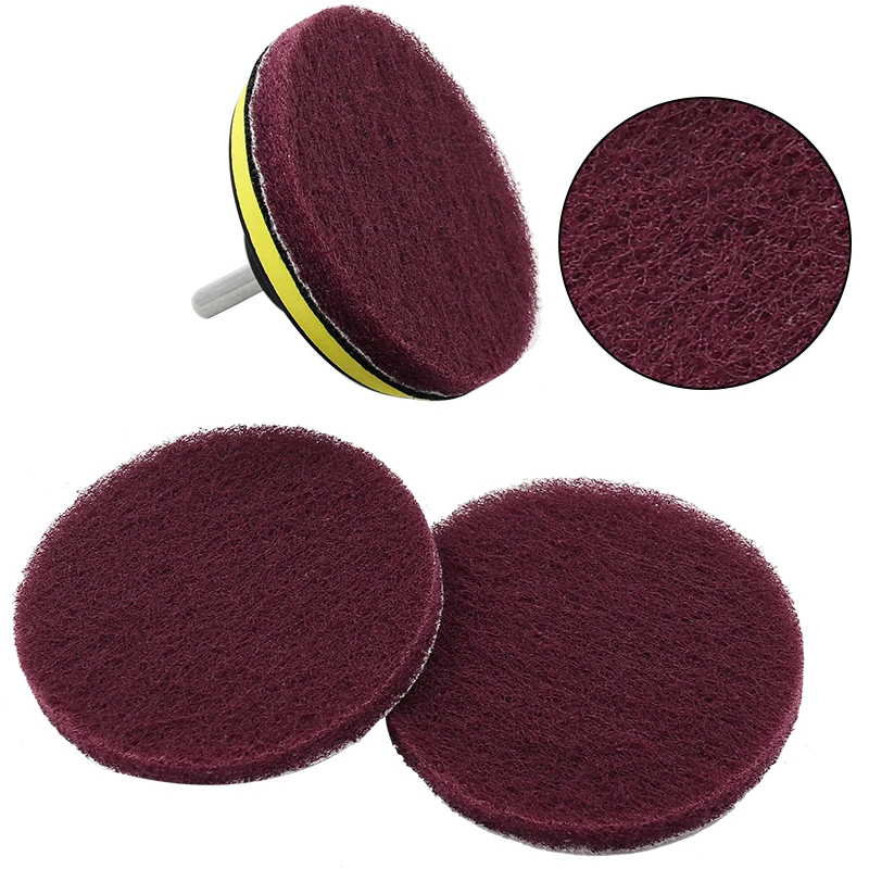 Disco autoadhesivo de 4 pulgadas y barra de taladro para el cuidado de la pintura del coche, almohadilla de pulido, varilla de 100mm + 8mm, 8 unids/set por juego