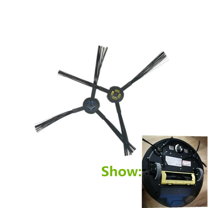 2ชิ้นหุ่นยนต์เครื่องดูดฝุ่นด้านข้างแปรงแปรงสำหรับ Ilife A7 V9e หุ่นยนต์เครื่องดูดฝุ่นอุปกรณ์เสริม