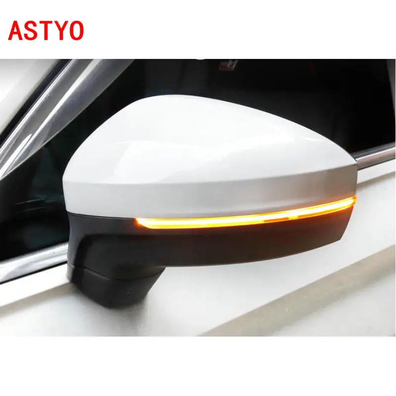 ASTYO-LED 다이나믹 턴 시그널 라이트 사이드 백미러 표시기 순차, 폭스바겐 티구안 MK2 2017-2019 Touareg MK3 (EU) 2019 에 적합