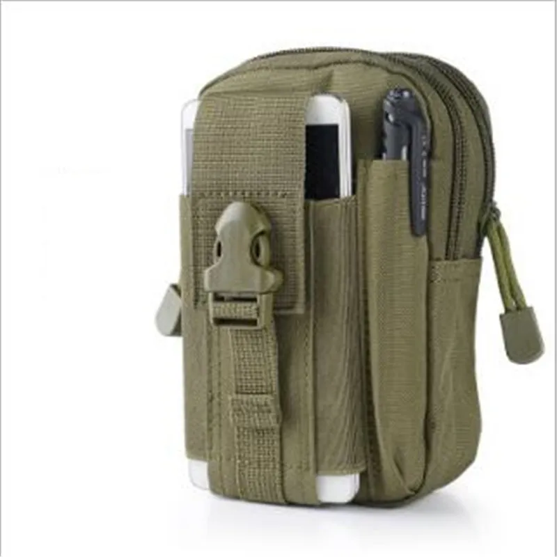 Riñonera informal y duradera para hombre, bolso militar multifunción de lona con cremallera, resistente al agua, para uso al aire libre