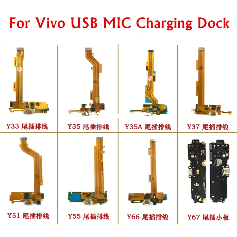 For VIVO Y33 Y35 Y35A Y37 Y51 Y55 Y66 Y67 Charger Port USB Charging Port Dock Connector Flex Cable parts New