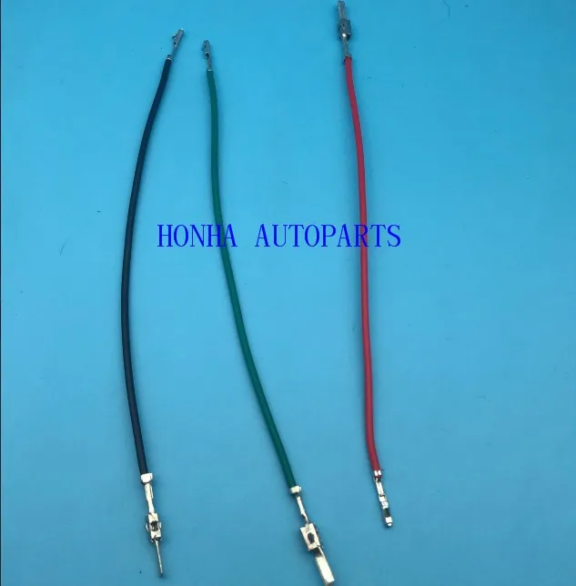 

40/50/100 pcs/ lots crimp terminal N 90764701 / 000979009E 962843-1 / 964298-1 with 15cm 20AWG (0.5mm) red black and green wire