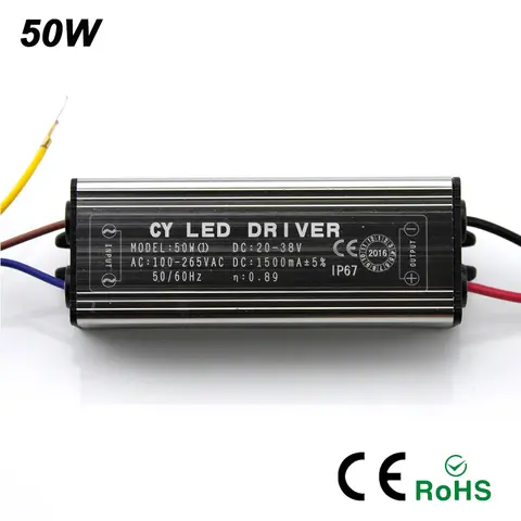 LED Driver 50W 30W 20W 10W Lighting Transformers 1500mA 900mA 600mA 300mA 85-265V DC20-38V Power Supply Adapter For Floodlight