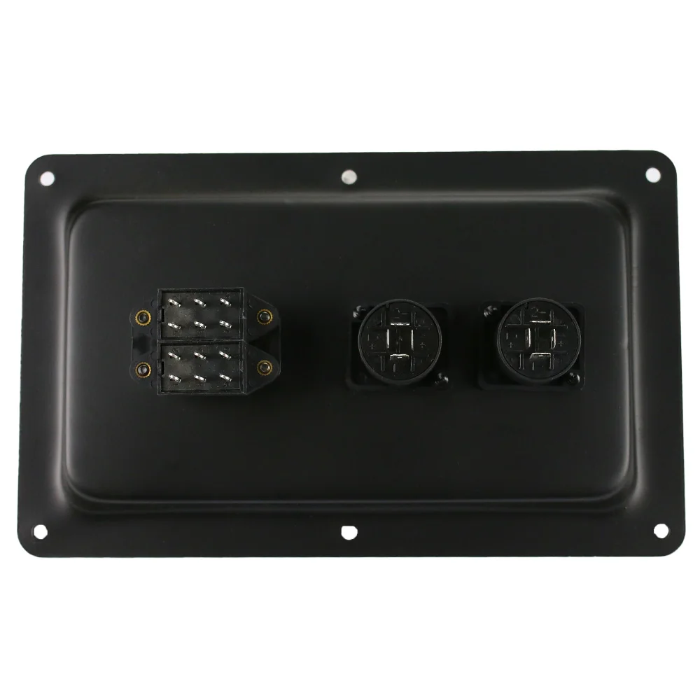 2PCS Metal 200mmm*123mm Stage Speaker Junction Box Dual 4core XLR Connectors Loudspeaker accessories With Switching Function