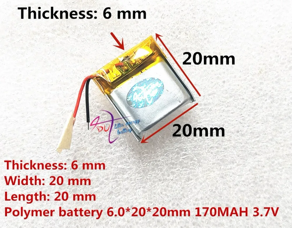 best battery brand 062020 602020 170MAH 3.7V high-capacity lithium polymer battery Bluetooth speaker toys