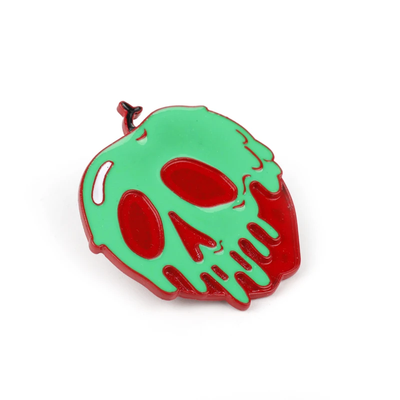 dongsheng Snow White Poison Apple Brooch Skeleton Pins Fashion Skull Enamel Metal Brooches Pin Badge Jewelry Halloween Gifts-40