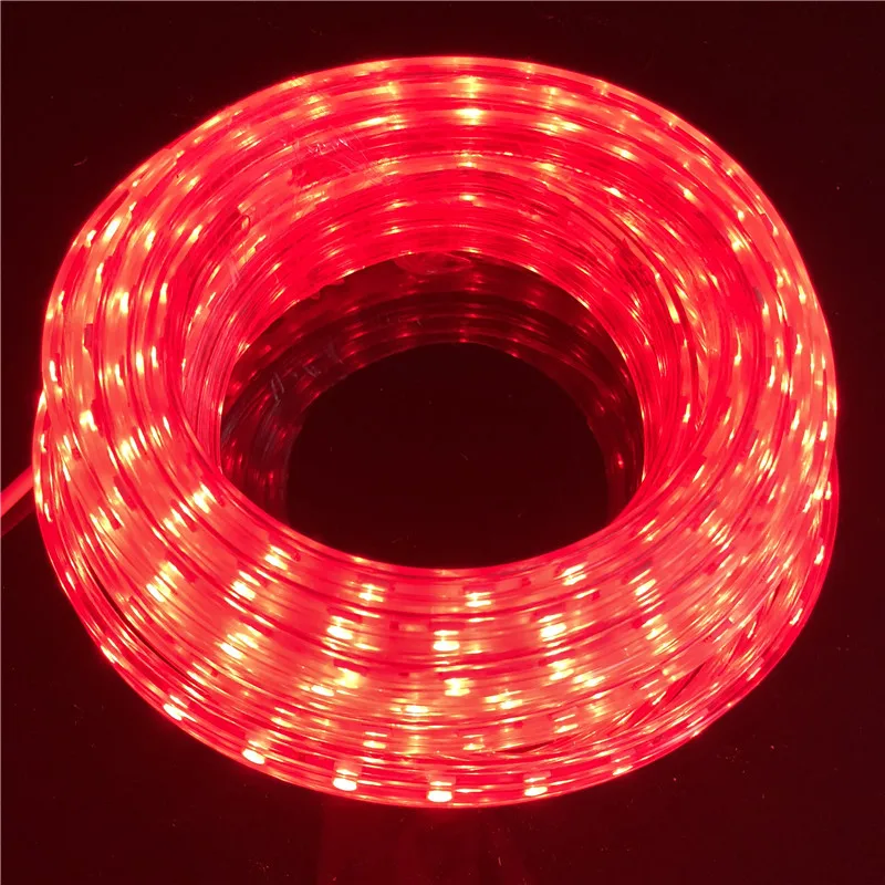 Tira de luces LED Flexible IP67 5050 AC220V 60leds/m cinta de luz LED impermeable IP67 con enchufe de alimentación de la UE 1M/2M/3M/5M/10M/15M/20M
