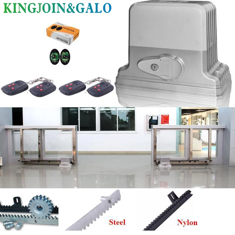 Sliding gate operator moving gate weight 1800kg,  1 motor + 1 sensor +5 meter track+5 remote control