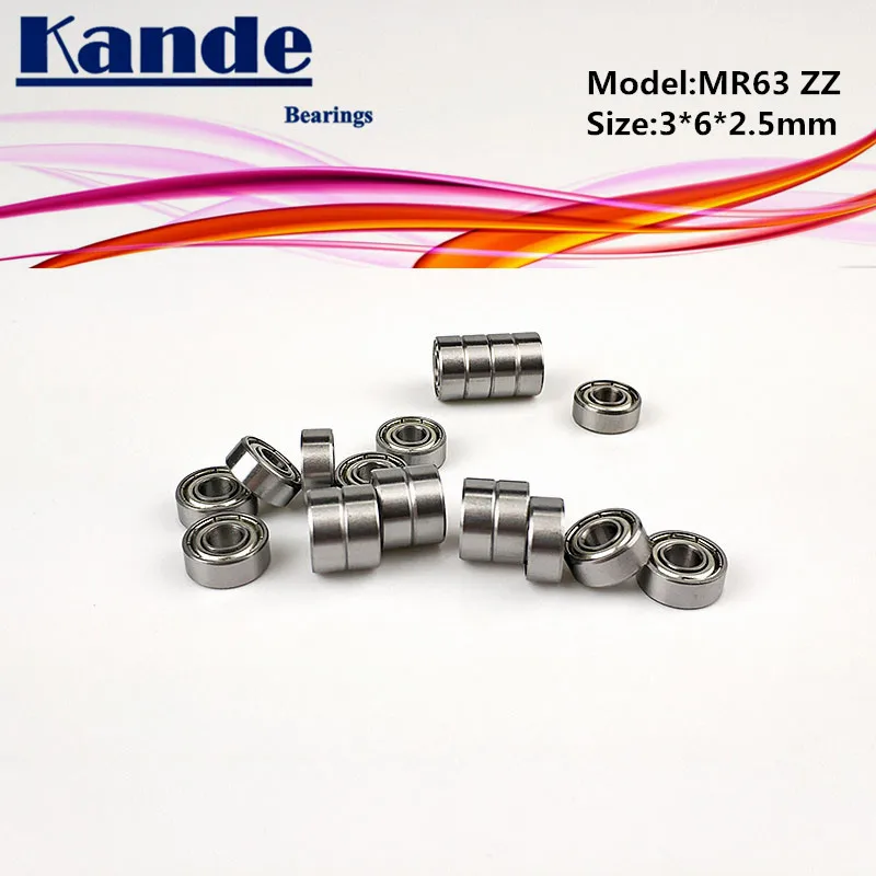 Kande Bearings 10pcs ABEC-1 MR63ZZ 10pcs ABEC-5 MR63ZZ 3x6x2.5 Miniature Ball Bearing