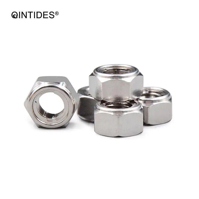 QINTIDES M3 M4 M5 M6 M8 Prevailing torque type all-metal hexagon nuts 304 stainless steel All metal lock nuts