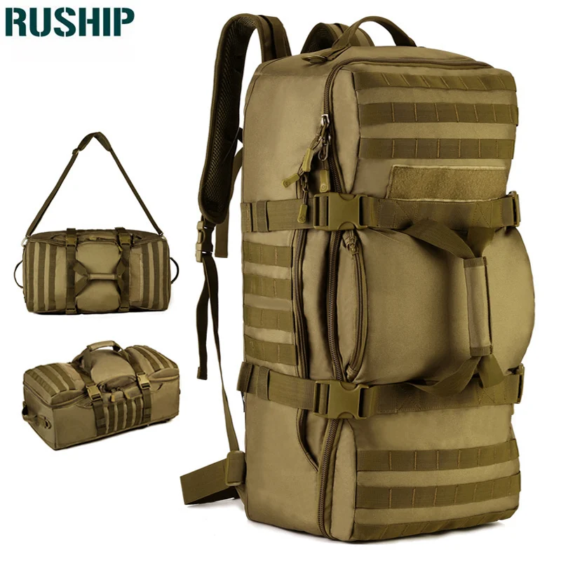 

Tactics Men Wo Hunting Backpack Large Capacity Nylon Shoulder Bags Luggage Tote Hike Camp Backpack Laptop Travel Big Bag 60L