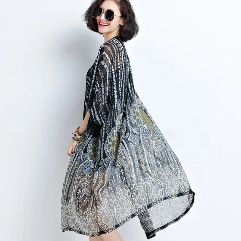 Long shirt female ladies tops woman summer 2018 boho tunic female hippie boho chic womens tops and blouses kimono femme DD1472