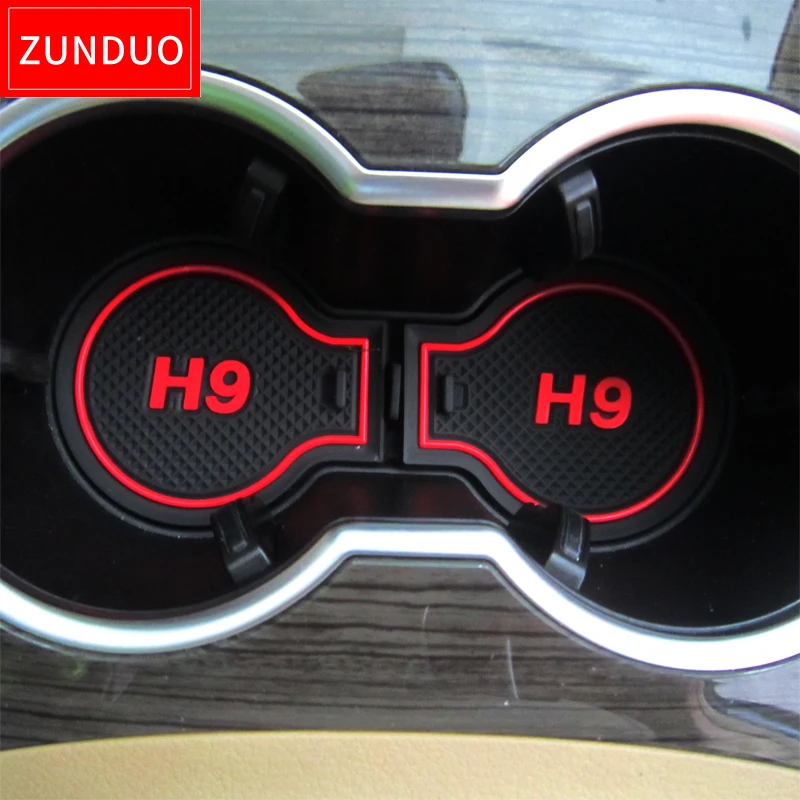 ZUNDUO For GWM Haval H9 2015-2022 Gate Slot Cup Holders MAT Accessories Door Groove Pad