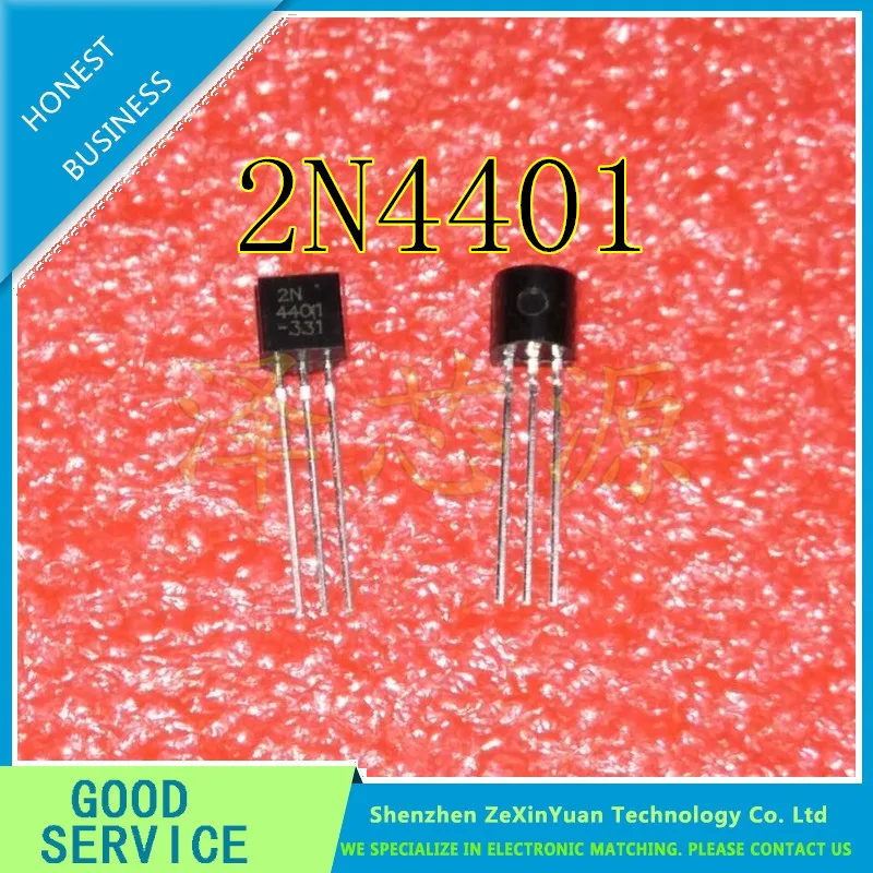 

1000pcs/lot New 2N4401 0.6A/40V NPN low-power transistor TO-92