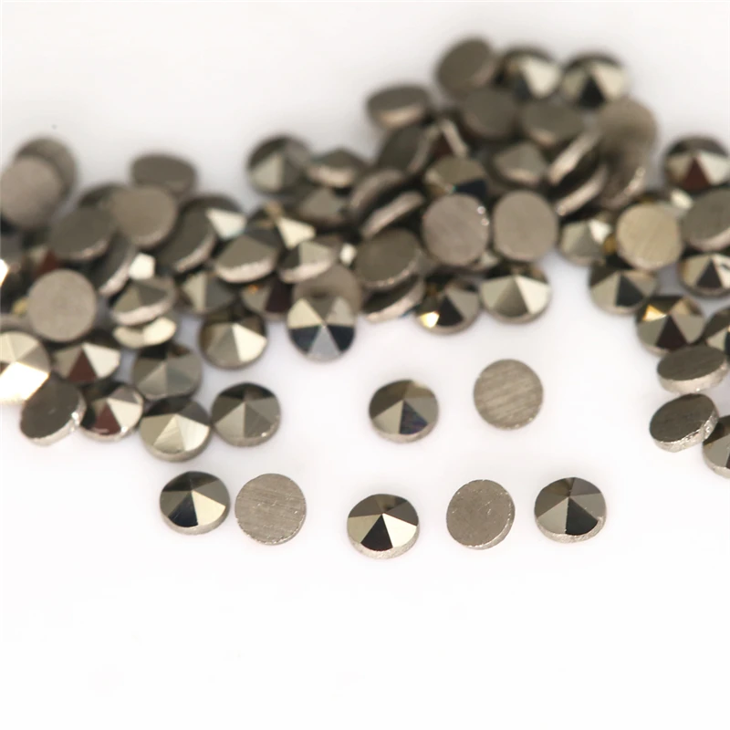 0.9~2mm Round Shape Black Flat Back Loose Marcasite Stone