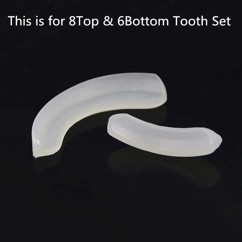 JINAO 2 Pcs Grills Molding Fixing Bar Reusable Silicone Top & Bottom Fitting Mold For HipHop Teeth Grillz