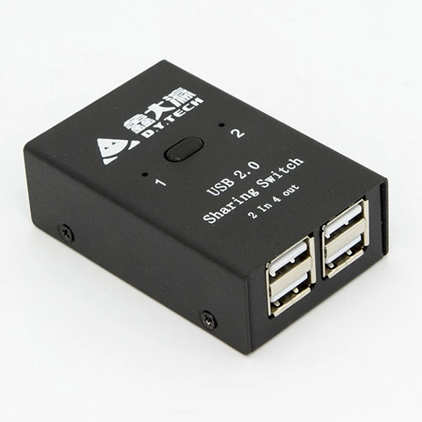 DY-B046 2 In 4 Out USB 2.0 Sharing Switch USB Flash Printer Adapter