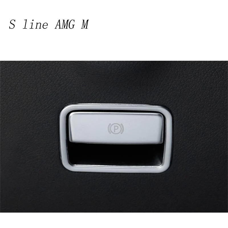 Car styling The foot brake release switch frame Trim Covers Stickers for Mercedes Benz GLE W166 ML GL GLS X166 Auto Accessories