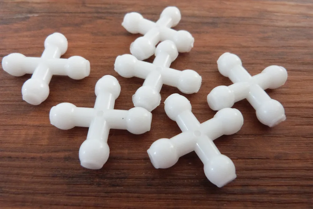 

30mm white cross shape plastic beads fit for 12mm skeleton joint for toy joint skeleton accessories